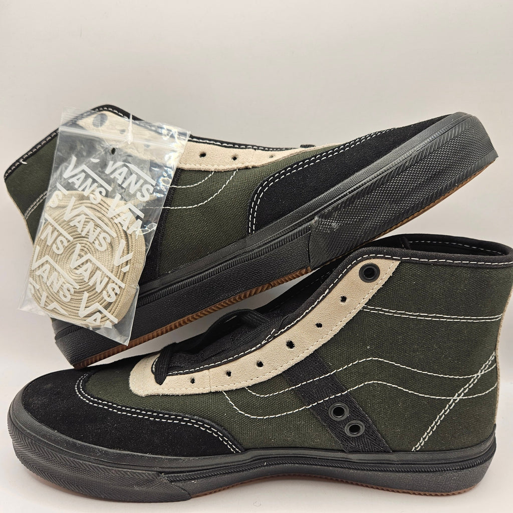 VANS MEN'S 8 GILBERT CROCKETT HI FOREST BLACK SKATE SHOE NWOB