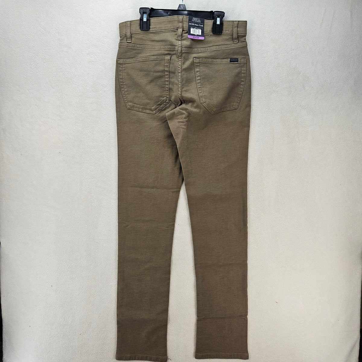 JACHS NEW YORK MEN'S 30X34 TAN MIDE WEIGHT 5 POCKET STRETCH PANT NWT
