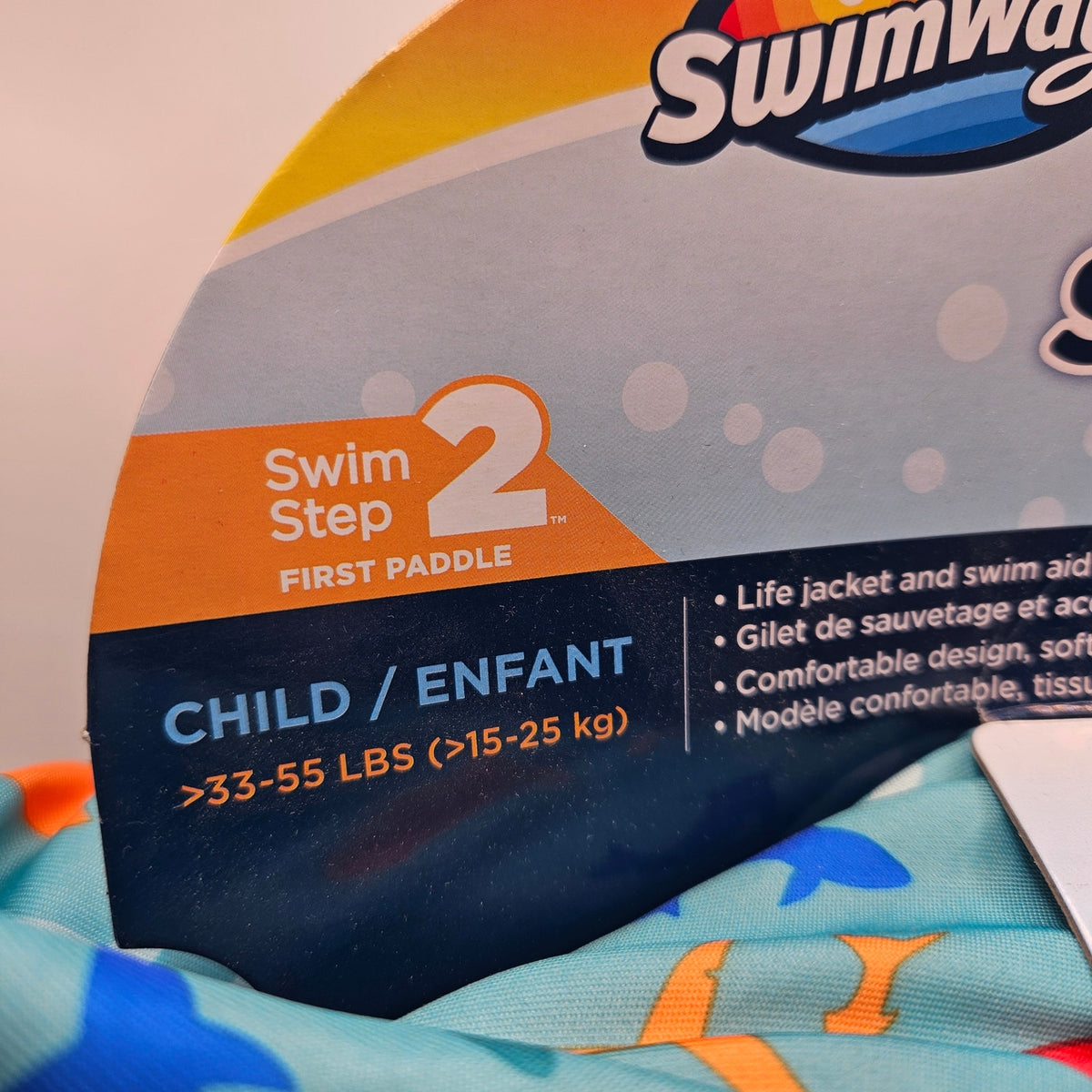 SWIMWAYS SWIM TRAINER 35-55LB CHILD LIFE JACKET NWT