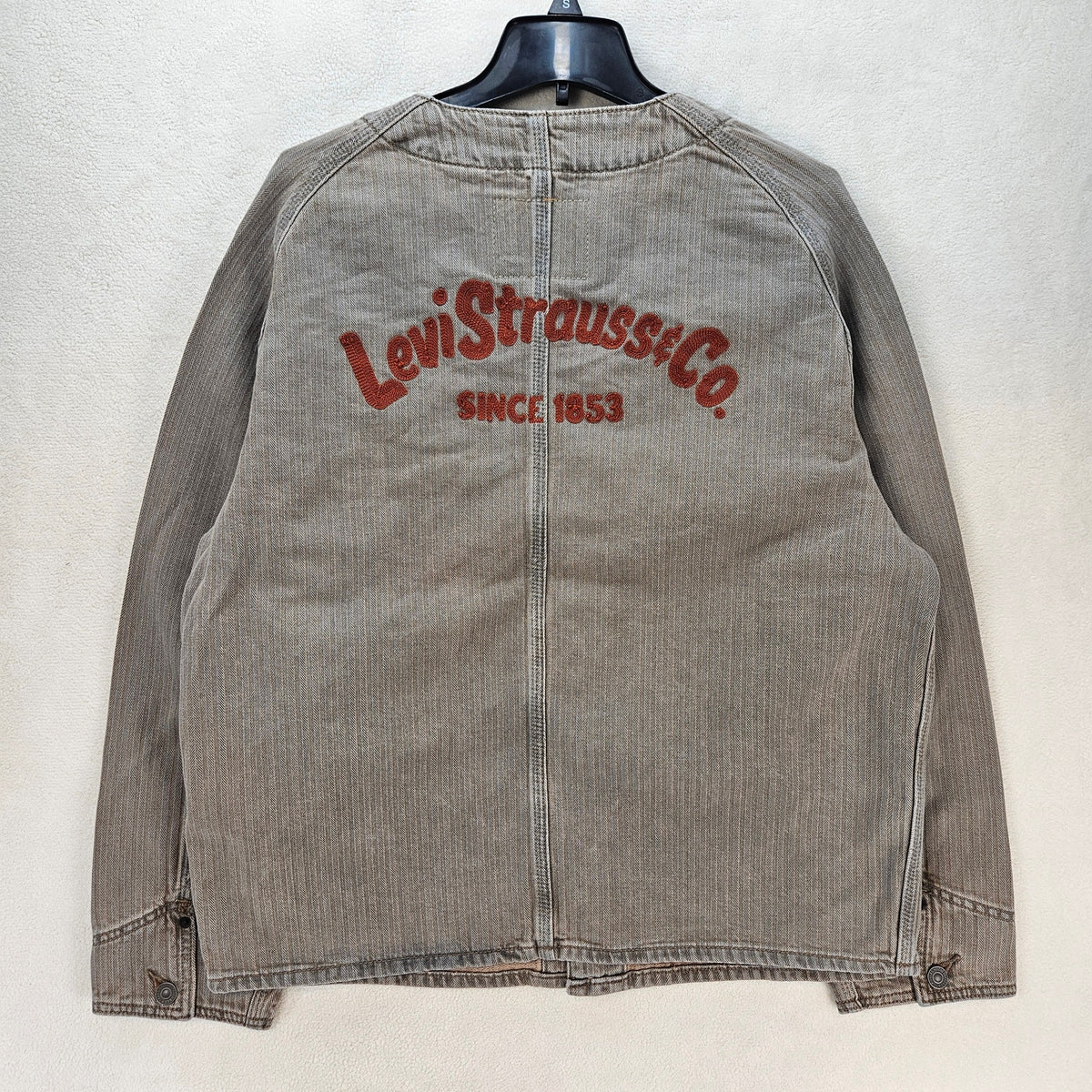 LEVI'S MENS MEDIUM UNION ENGINEER CARDIGAN UNIFORM BADGE TAN NWT