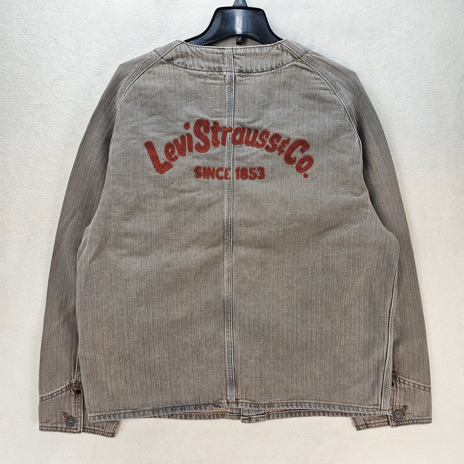 LEVI'S MENS MEDIUM UNION ENGINEER CARDIGAN UNIFORM BADGE TAN NWT