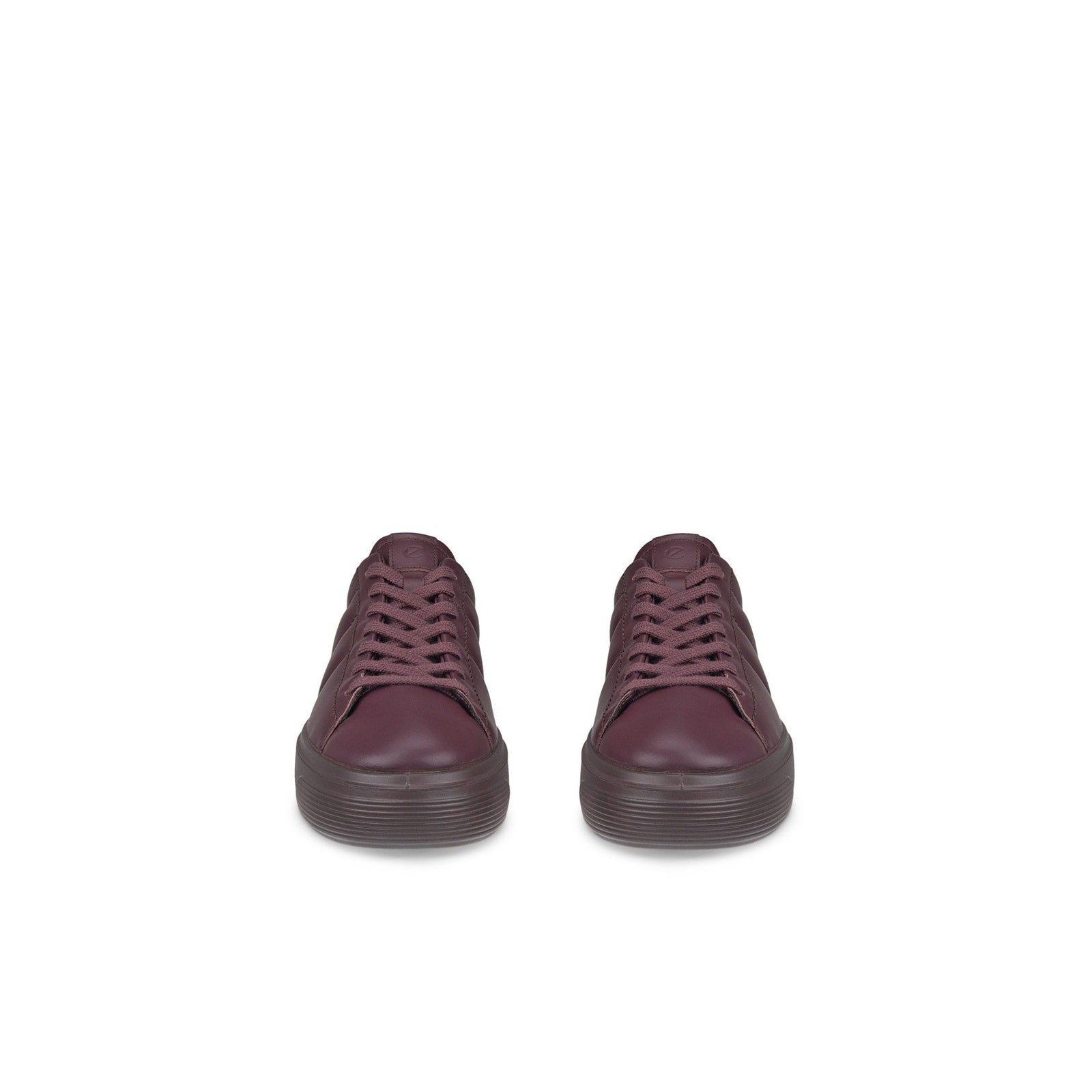 ECCO WOMEN'S 42 STREET PLATFORM LEATHER SNEAKER FIG MAROON NIB 21958351502 $195