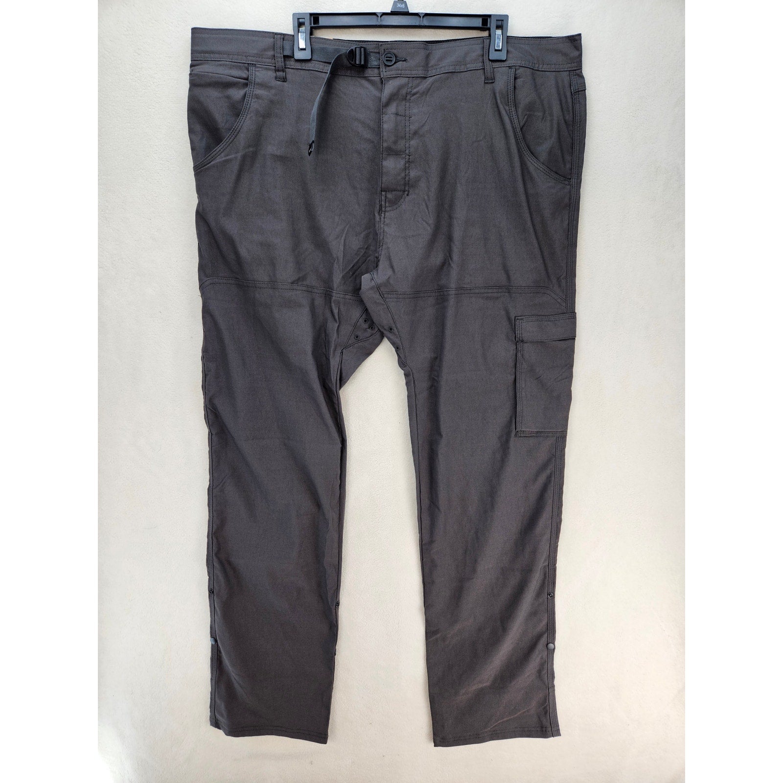 PRANA MEN'S 42X34 ZION SLIM PANT II DARK IRON NWT CARGO HIKING PANTS