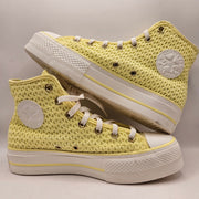 CONVERSE WOMEN'S 8.5 CHUCK TAYLOR ALL STAR LIFT HI PLATFORM LEMON SLUSHY A14967C