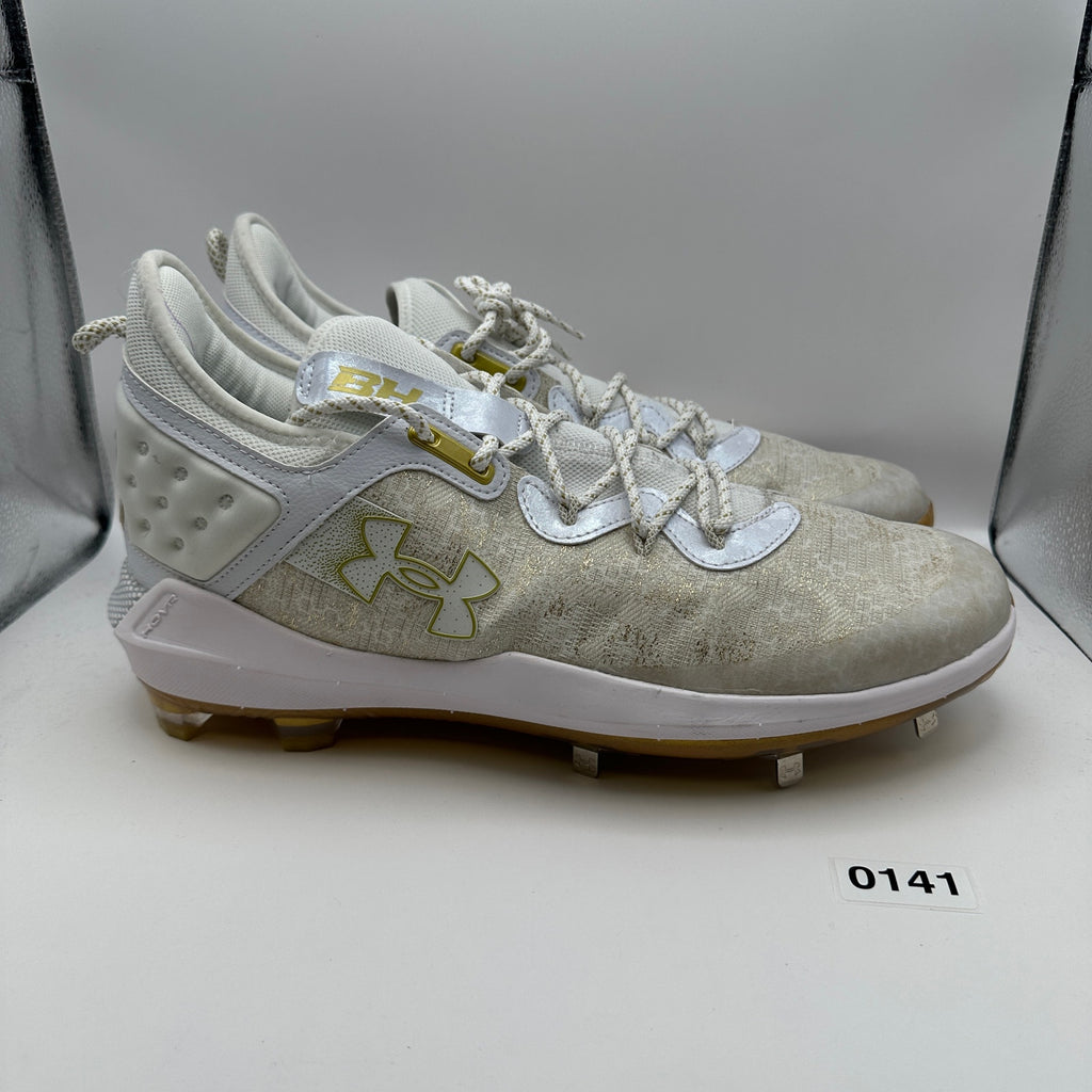 UNDER ARMOUR Men's 15 Harper 8 Low GT White Metallic Gold