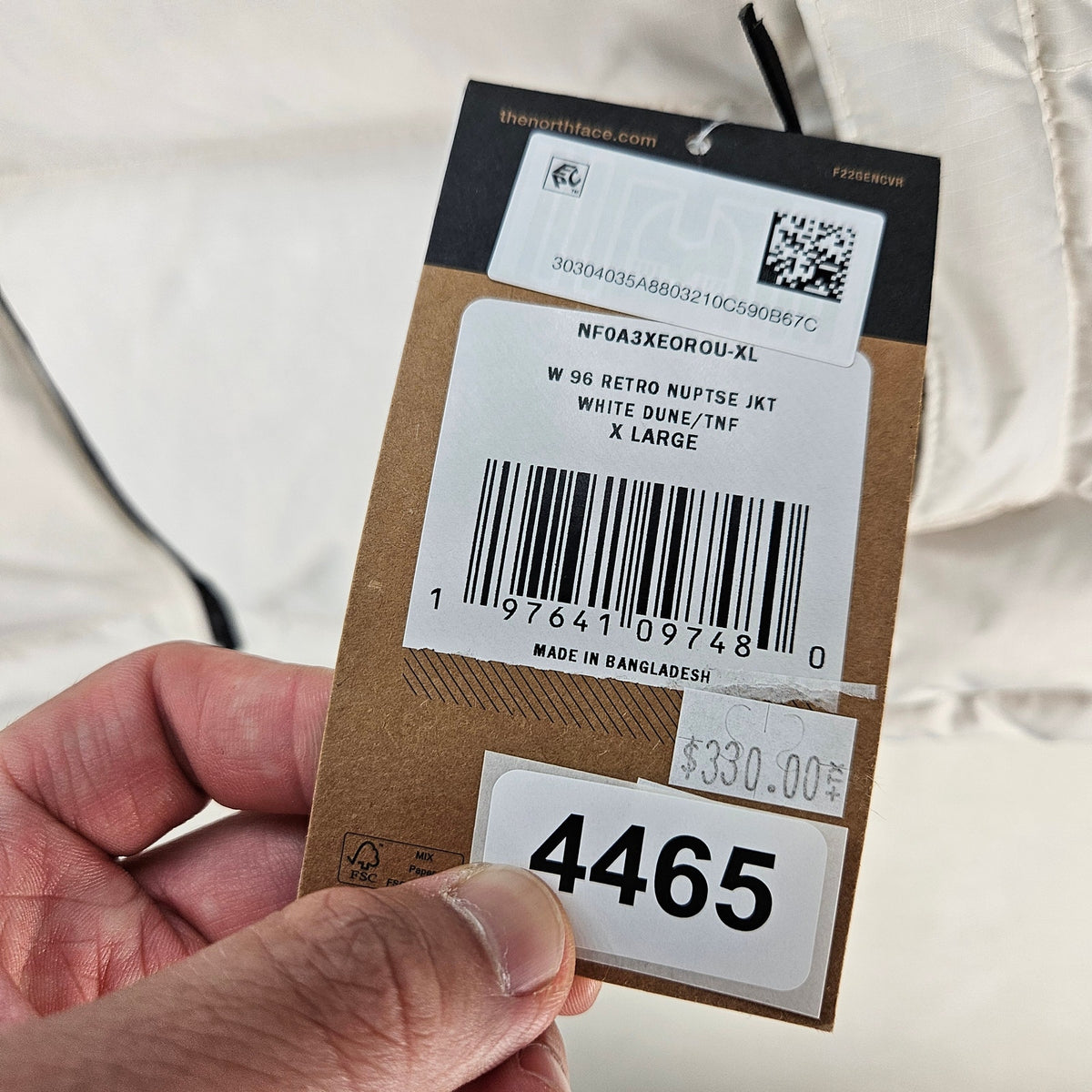 THE NORTH FACE WOMEN'S XL 1996 RETRO NUPTSE JACKET 700 FILL POWER BLACK WHITE