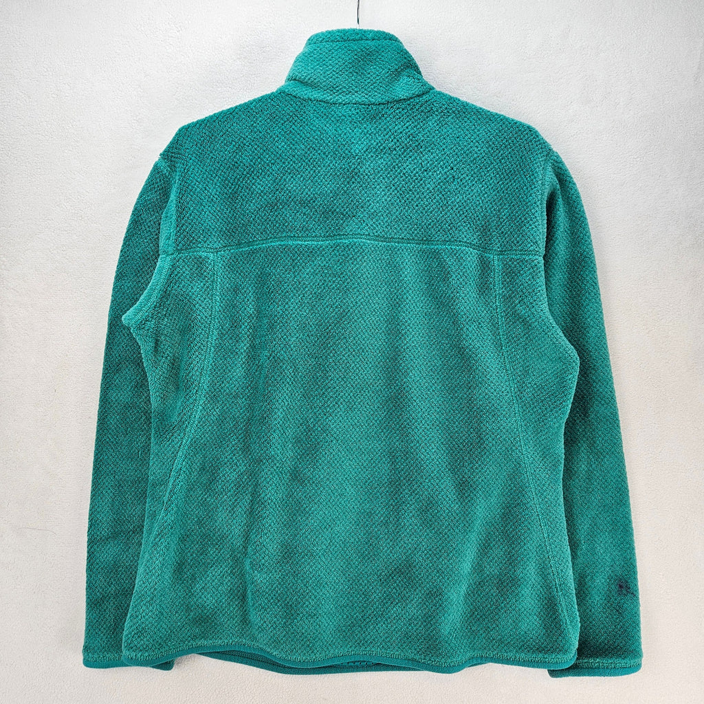 PATAGONIA *HOLES* WOMEN'S XL TEAL SYNCHILLA SNAP-T PULLOVER FLEECE JACKET GREEN