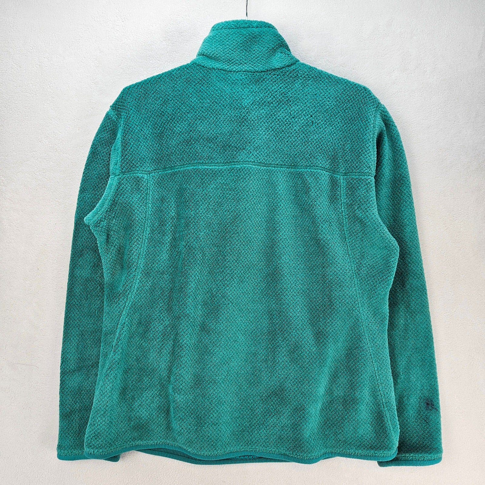 PATAGONIA *HOLES* WOMEN'S XL TEAL SYNCHILLA SNAP-T PULLOVER FLEECE JACKET GREEN