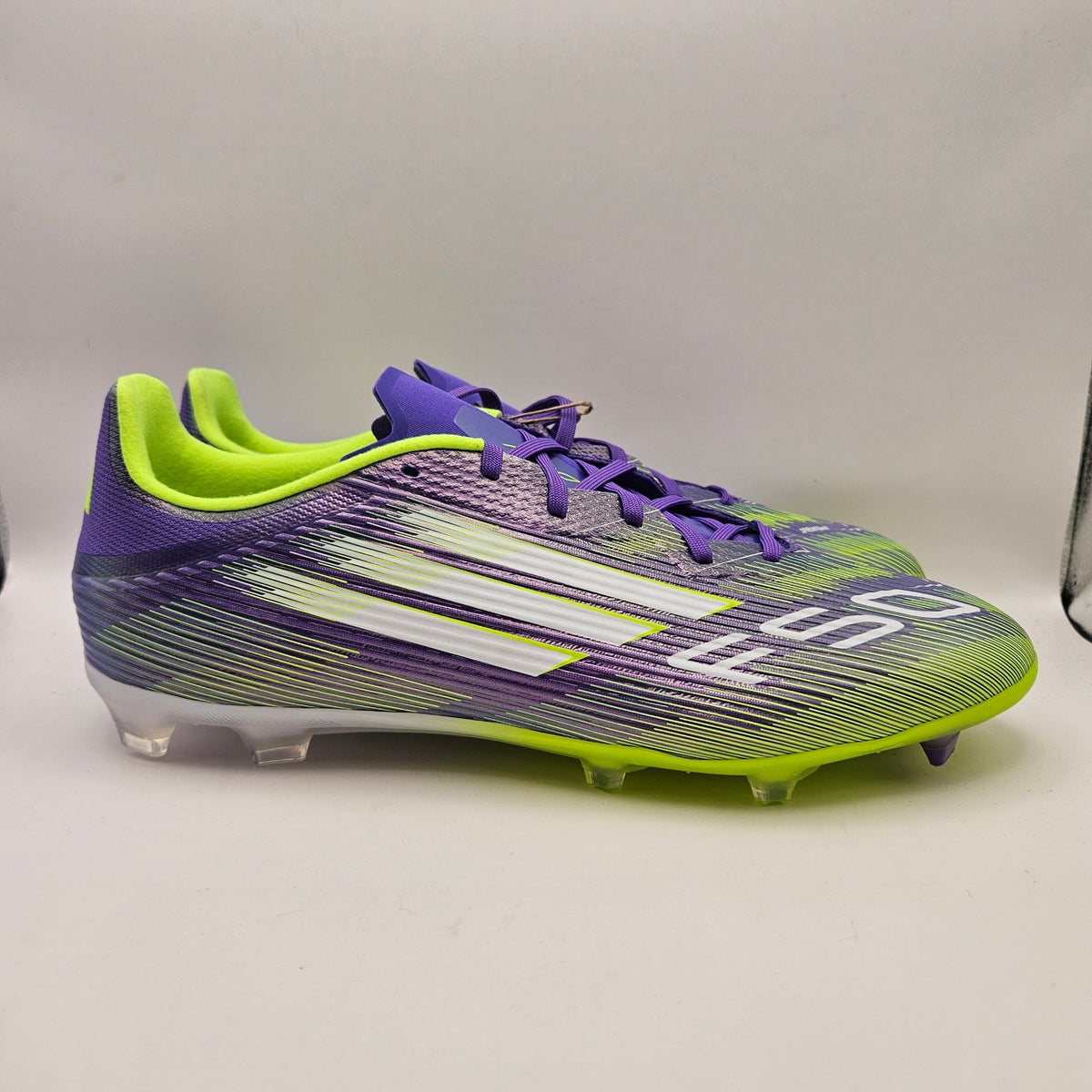 ADIDAS MENS 11 F50 LEAGUE FG MG SOCCER CLEATS JI0003 PURPLE LUCID LEMON NWOB