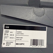 NEW BALANCE MEN'S 5.5 550 LOW TOP OG BASKETBALL SNEAKER BB550PTC NIB WHITE GREY