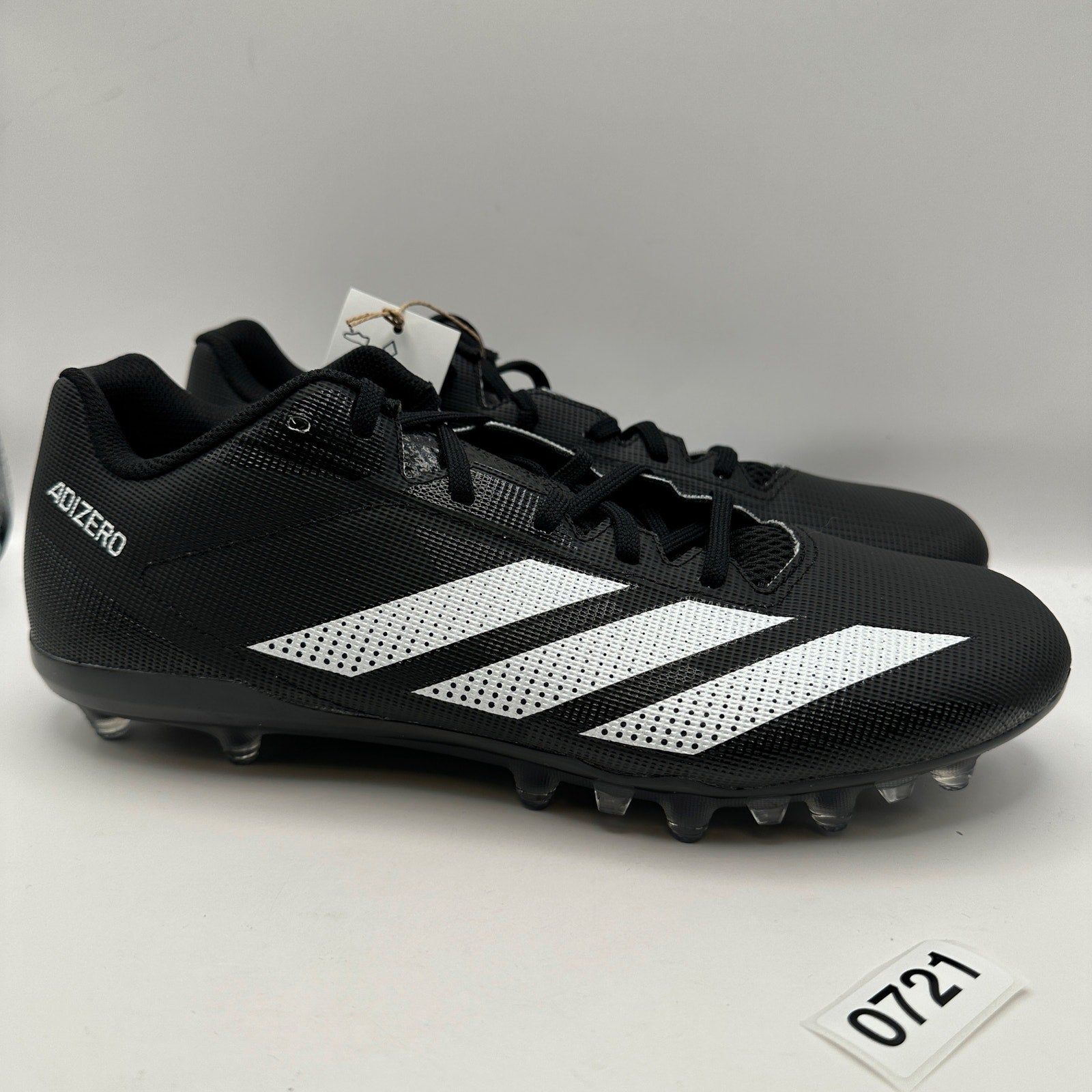 ADIDAS MEN'S 10 ADIZERO ELECTRIC .2 IF1902 BLACK FOOTBALL CLEATS