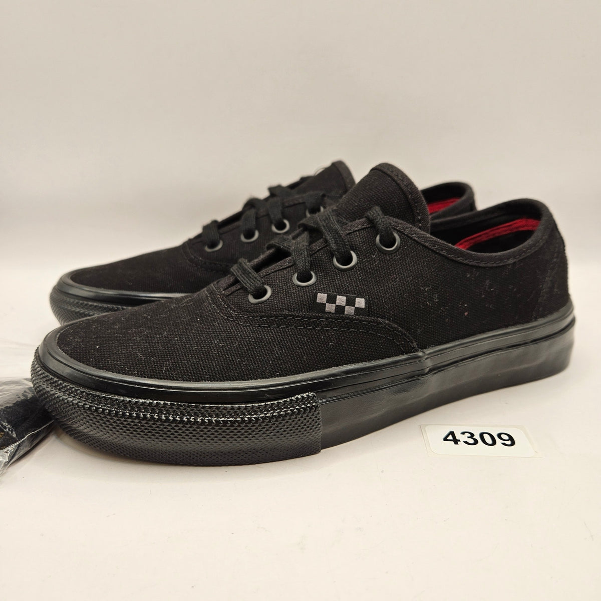 VANS WOMEN'S 6 AUTHENTIC 44 LACE UP BLACK CANVAS SKATEBOARDING POPCUSH
