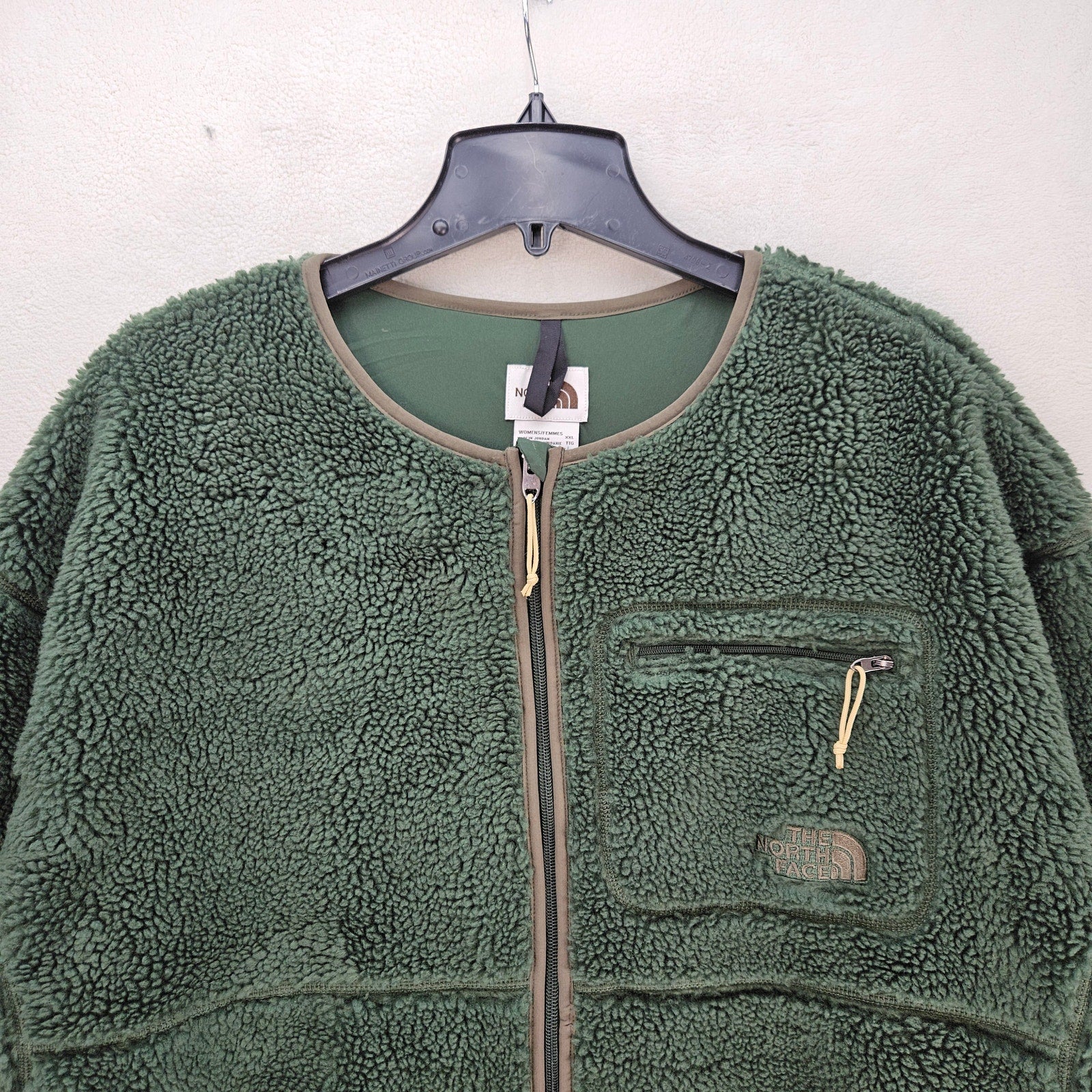 THE NORTH FACE WOMEN'S XXL EXTREME PILE COAT SHERPA FLEECE GREEN NWT