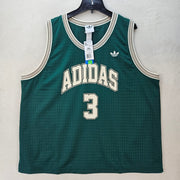ADIDAS MEN'S XXLARGE ORIGINALS TREFOIL GREEN TANK SIDELINE JERSAEY KG8200 THICK