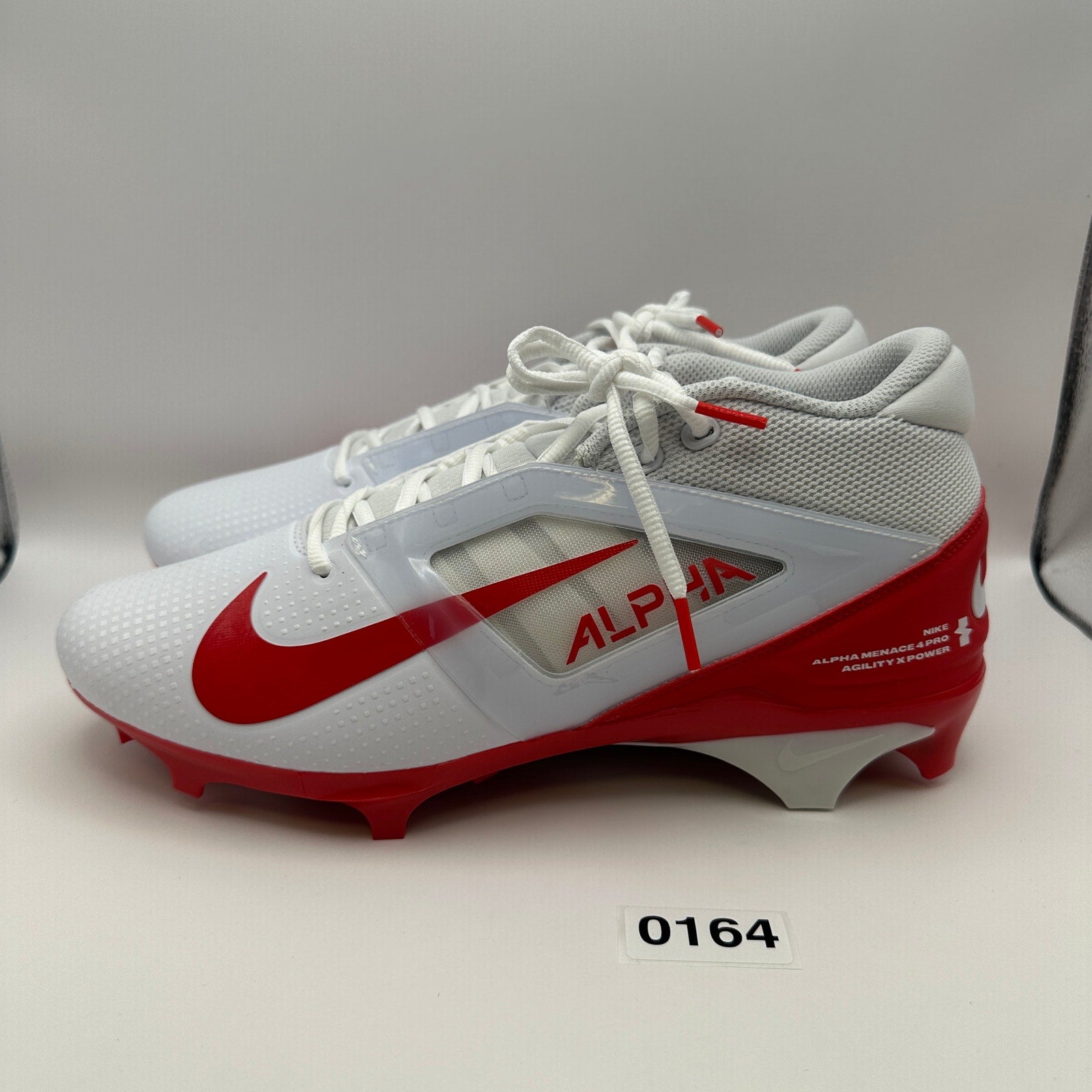 NIKE Men's 10 Alpha Menace 4 PRO Red/White FD7037-102