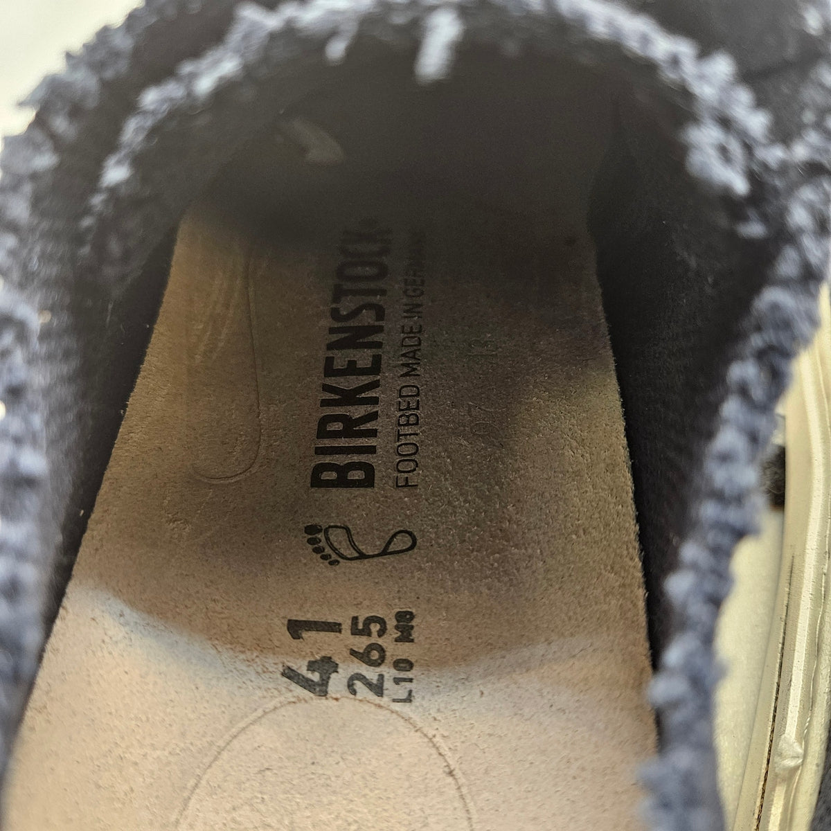 BIRKENSTOCK MEN'S 8 BEND LOW DECON MIDNIGHT TEXTILE FRAYED NARROW 1027296 NWOB