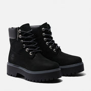 TIMBERLAND WOMEN'S 9.5 HERITAGE PLATFORM 6-INCH WATERPROOF BOOT BLACK NUBUCK NIB