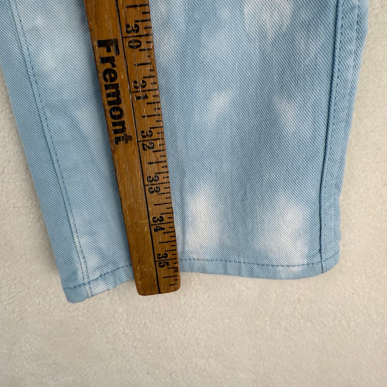 7 FOR ALL MANKIND WOMEN'S 24 BLUE HIGH WAIST CROPPED STRAIGHT LEG JEANS