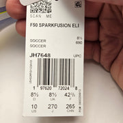 ADIDAS W10 F50 SPARKFUSION ELITE MID FG SOCCER CLEATS JH7648 PURPLE NWOB