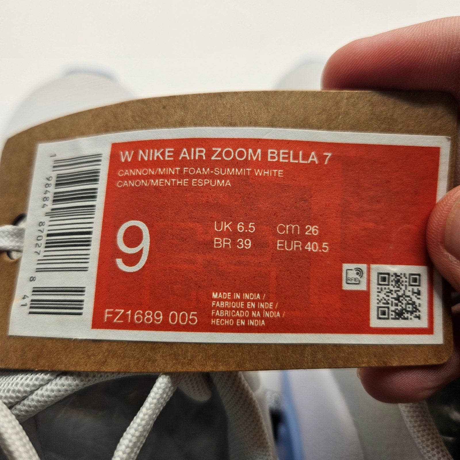 NIKE WOMEN'S 9 AIR ZOOM BELLA 7 GREY TAN NWOB
