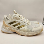 ADIDAS WOMEN'S 9 ADIZERO UBERSONIC 5 TENNIS SHOES WHITE GOLD NWOB