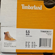 TIMBERLAND WOMEN'S 5.5 SKYLA BAY 6-INCH HI TOP SNEAKER NUBUCK WHEAT NIB