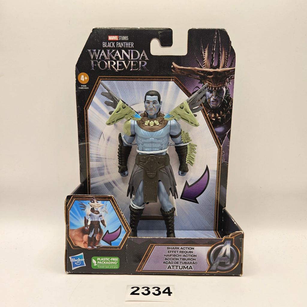 MARVEL STUDIO BLACK PANTHER WAKANDA FOREVER SHARK ACTION ATTUMA 6" FIGURE NIB