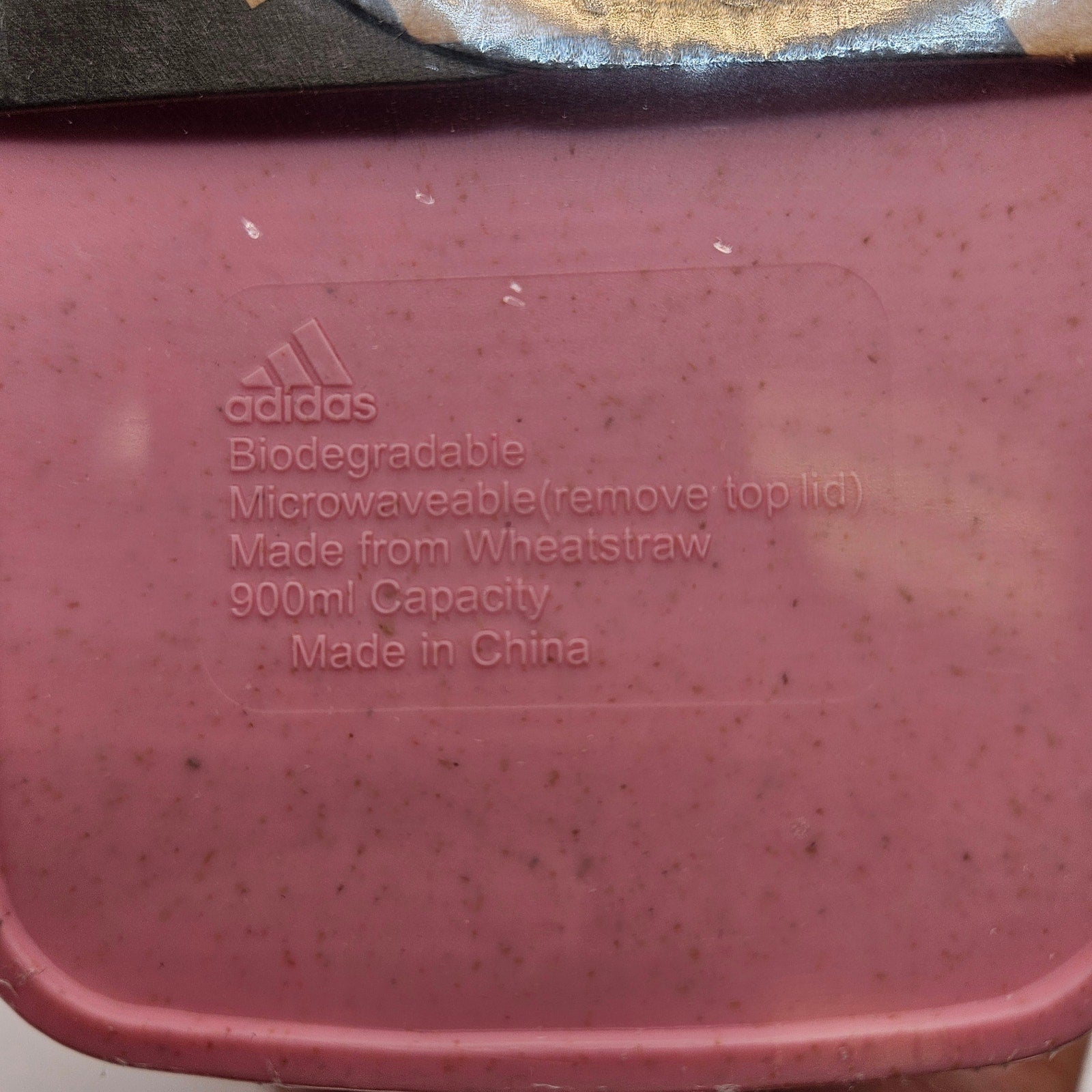 ADIDAS BIODEGRADEABLE MICROWAVEABLE WHEATSTRAW CHILDREN LUNCH BOX NWT