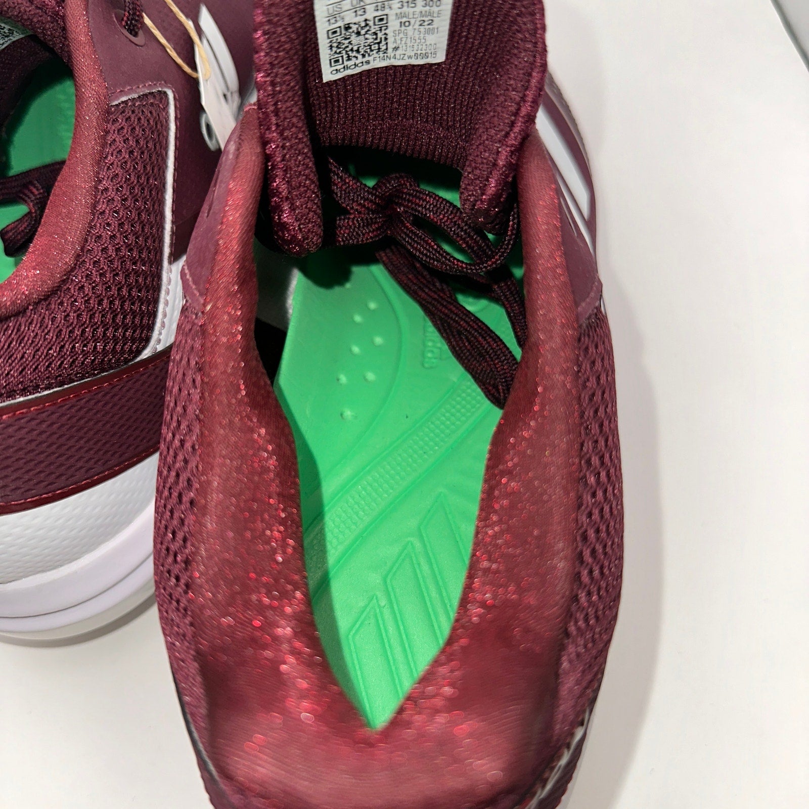 Adidas Icon 7 Mens 13.5 Maroon Baseball Metal Cleats FZ1555