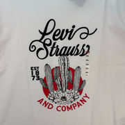LEVI'S MEN'S XXL CACTUS FLOWER WHITE TSHIRT