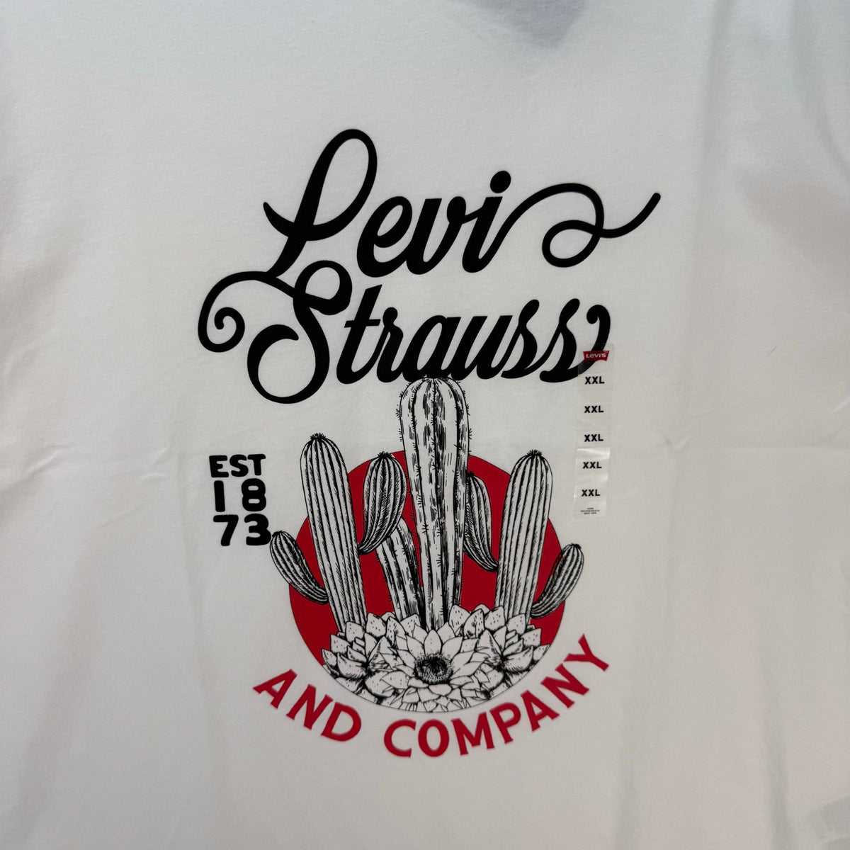 LEVI'S MEN'S XXL CACTUS FLOWER WHITE TSHIRT