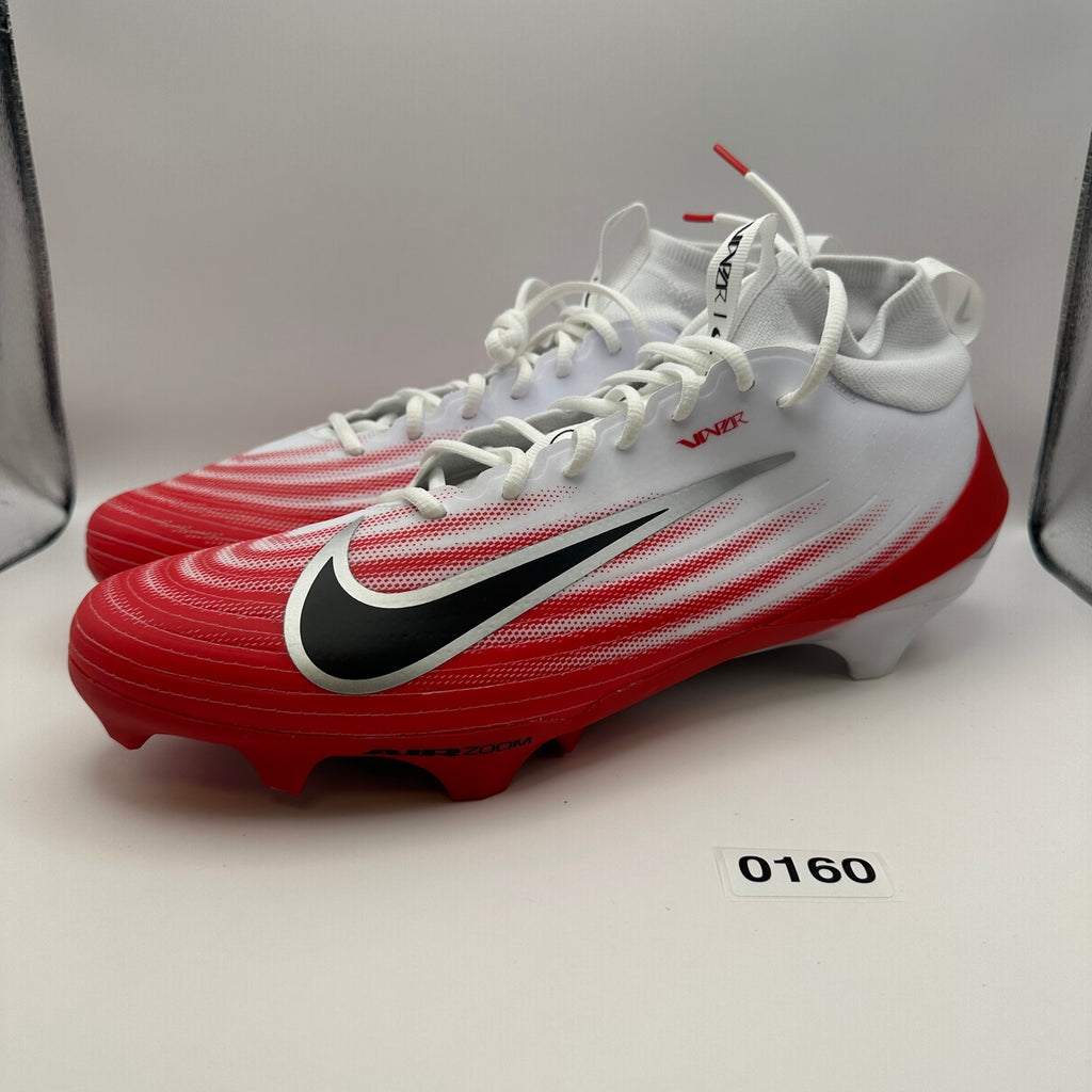 NIKE Men's 14.5 Zoom Air Vapor PRO 1 White/Red Football Cleats