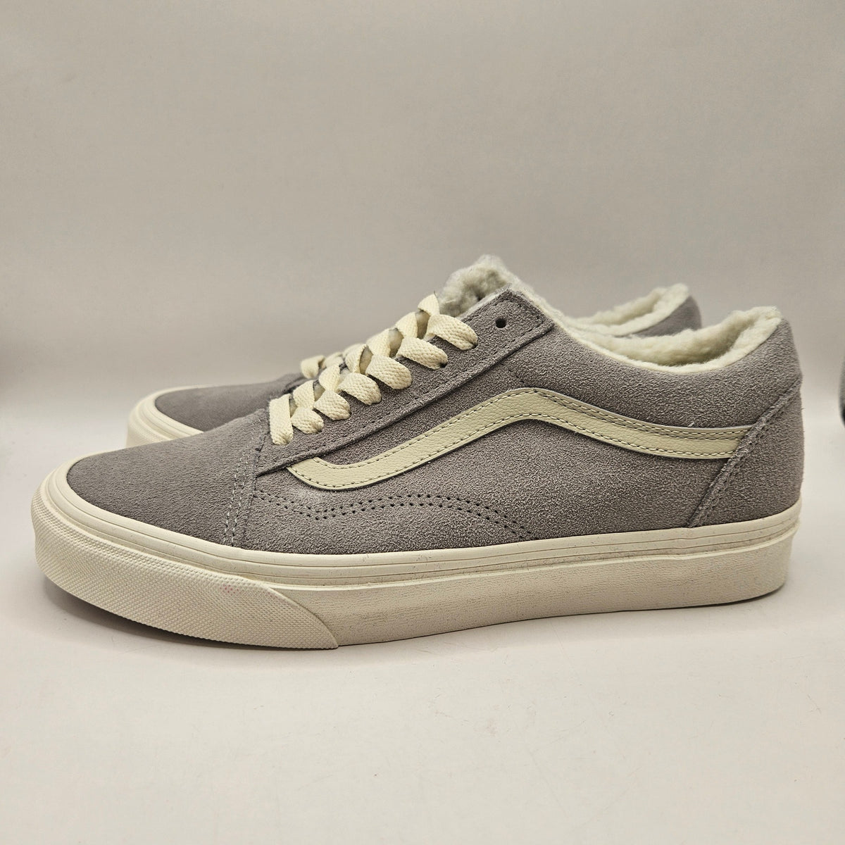 VANS WOMEN'S 8 OLD SKOOL COZY HUG DRIZZLE MARSHMALLOW NWOB