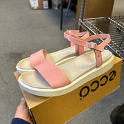 ECCO WOMEN'S 40 FLOWT 3 STRAPS PINK WHITE SANDAL NIB NO LID 27376302363