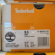 TIMBERLAND WOMEN'S 9.5 LAUREL COURT LOW LACE SNKR WHT FULL GRAIN NIB