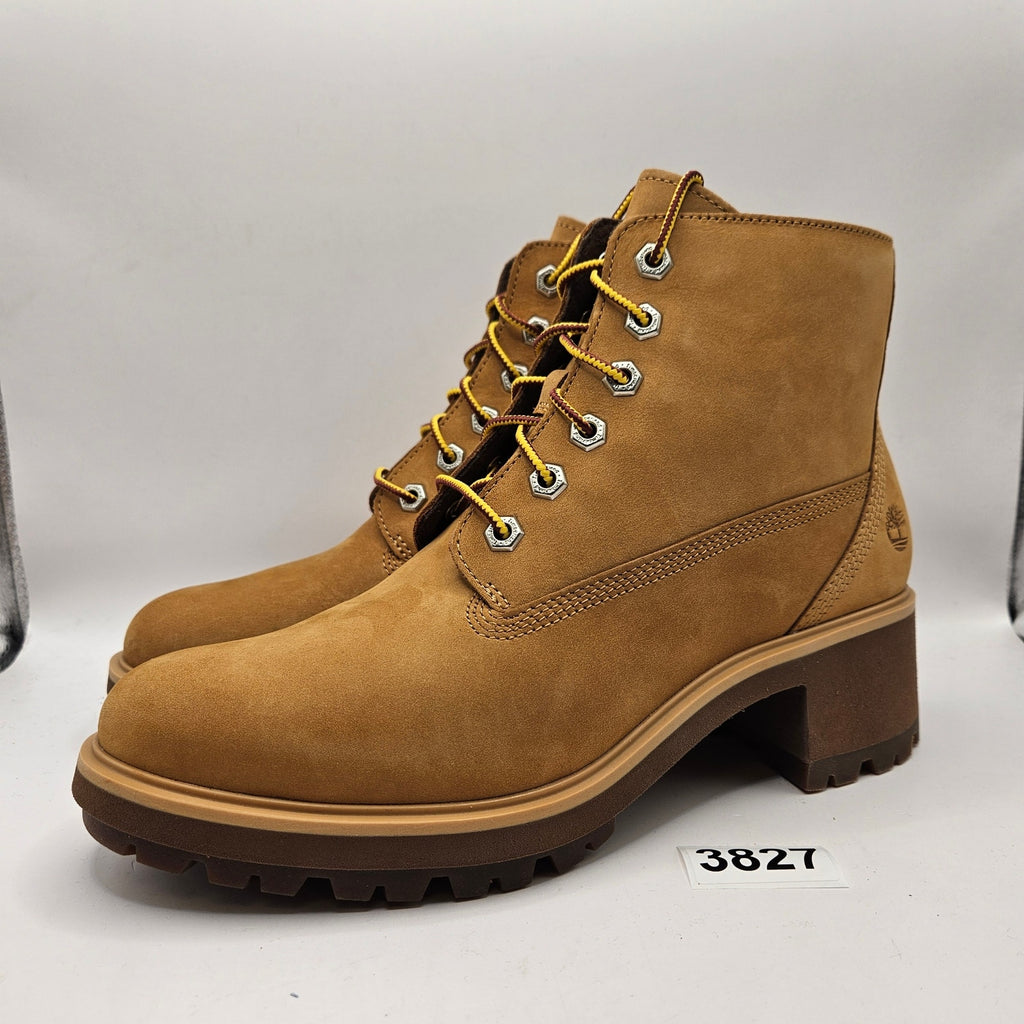 TIMBERLAND WOMEN'S 9.5 KORI PARK 6 INCH LACE UP NUBUCK BOOT WHEAT NWOB A439T
