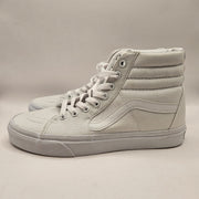 VANS WOMEN'S 8 SK8 HI CANVAS HI TOP SKATEBOARDING SNEAKERS TRIPLE WHITE