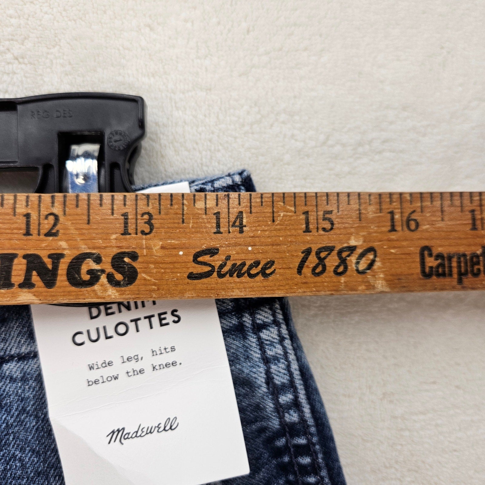 MADEWELL WOMEN'S 27 WIDE LEG CROPPED JEANS BLUE DENIM CULOTTES NWT $128