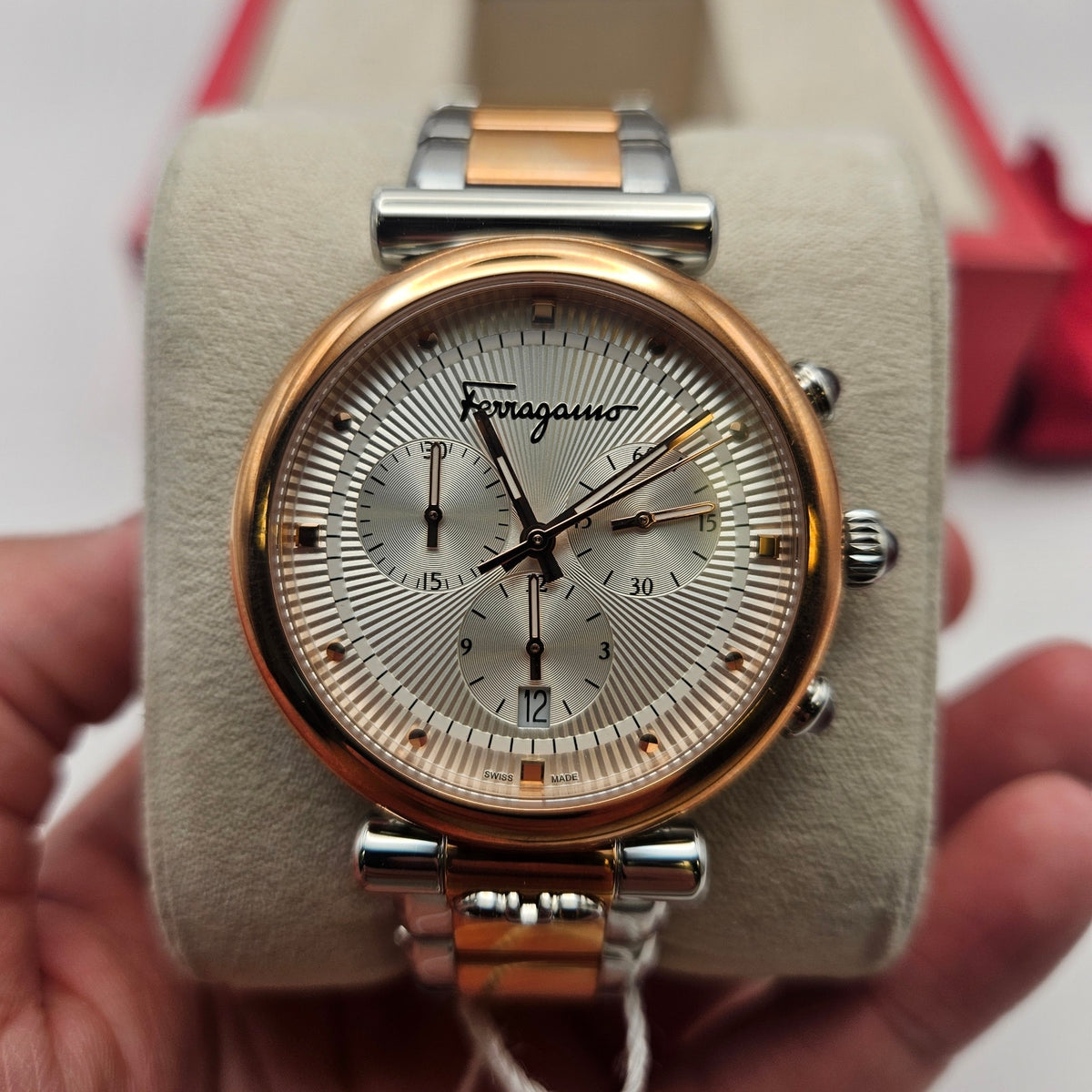 SALVATORE FERRAGAMO SFHQ00620 ORA LADIES WATCH SAPPHIRE QUARTZ NIB
