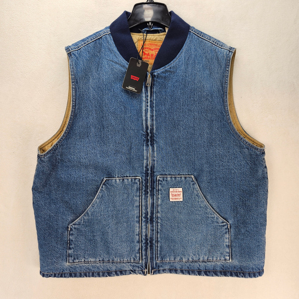 LEVI'S MEN'S XL SANSOME VEST INSULATED SUNBURNT MEDIUM WASH NWT