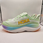 HOKA MEN'S 12 LUNA MOTH WHITE SKYFLOW RUNNING SHOES 1155111 LHW GREEN RAINBOW