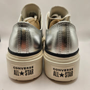 CONVERSE MEN'S 9 CHUCK TAYLOR LIFT DOUBLE STACK PLATFORM SILVER METALLIC A16406C