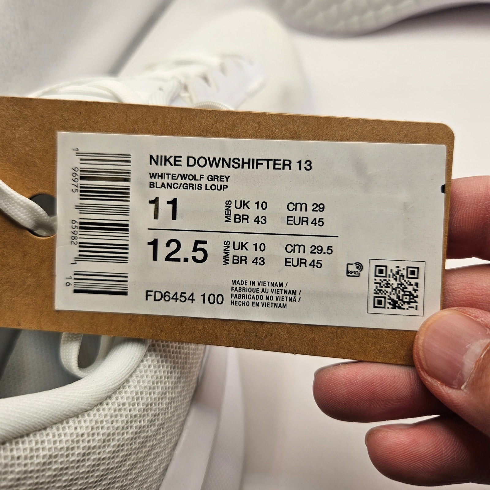 NIKE MEN'S 11 DOWNSHIFTER 13 WHITE WOLF GREY FD6454-100 NWOB