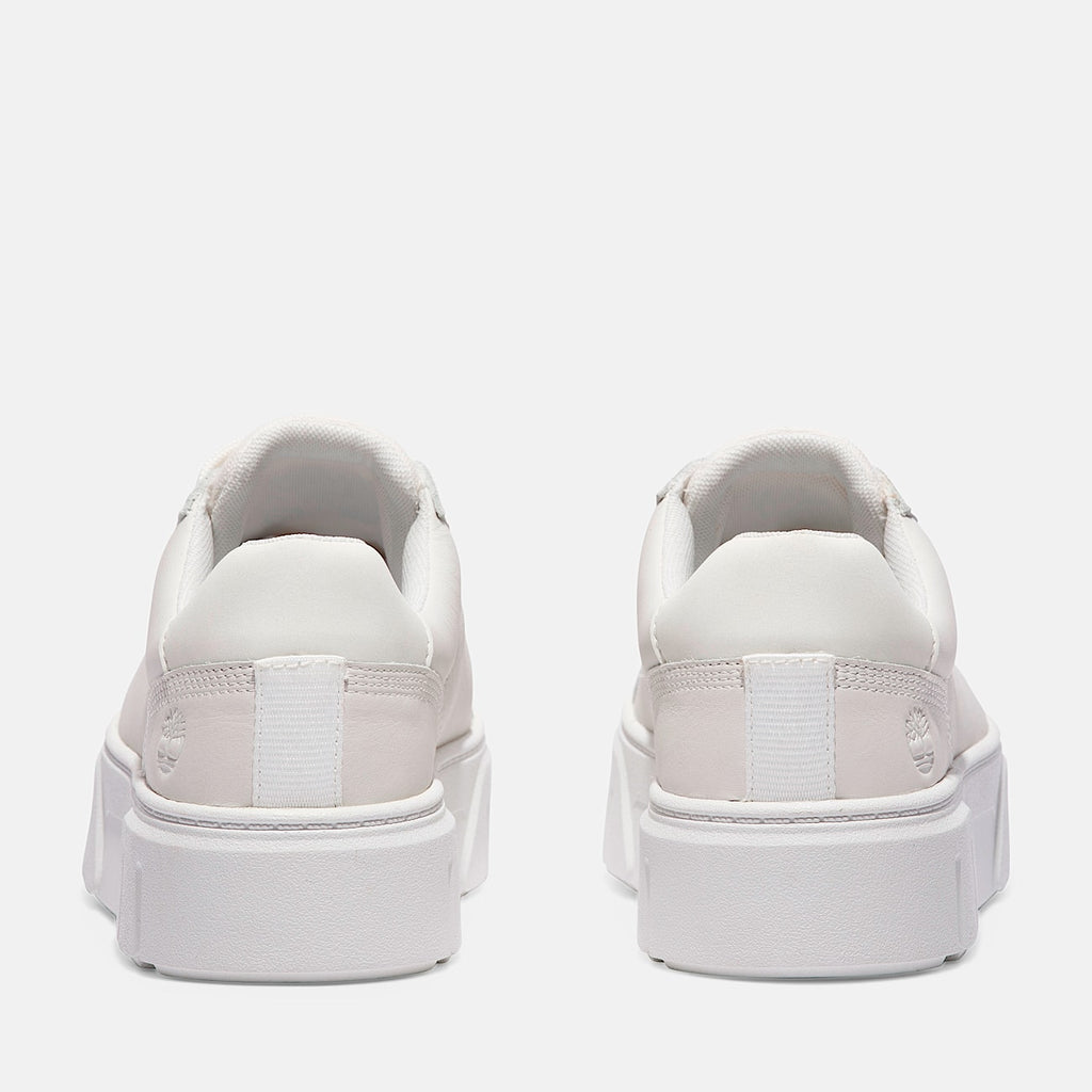 TIMBERLAND WOMEN'S 10 LAUREL COURT LOW LACE SNKR WHT FULL GRAIN NIB