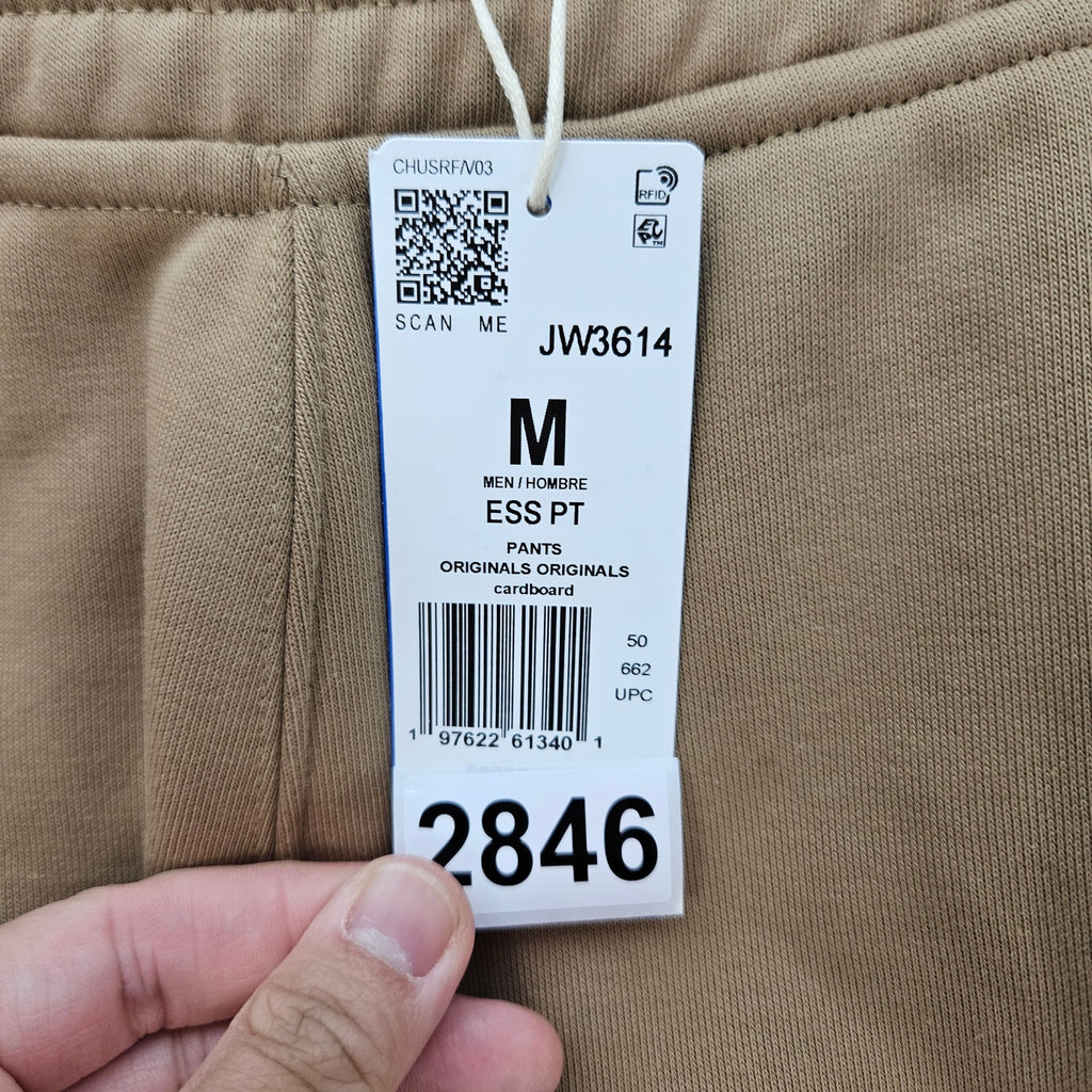 ADIDAS ORIGINALS MEN'S MEDIUM KHAKI SWEATPANTS JW3614 NWT