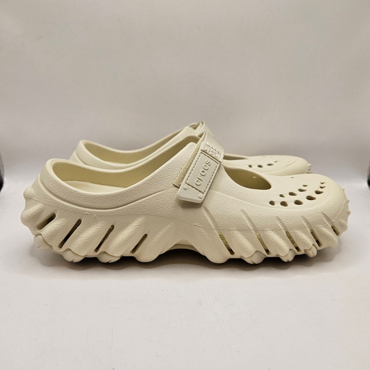 CROCS WOMEN'S 8 ECHO MARY JANE CLOG BONE WHITE 211996-2MD TERRAIN