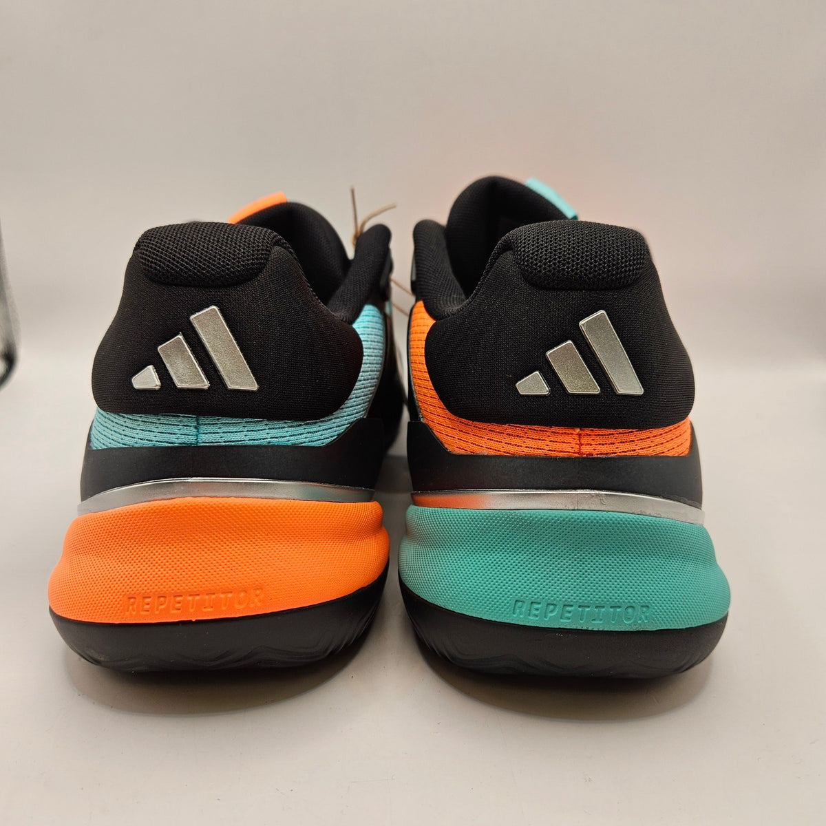 ADIDAS MEN'S 8.5 BARRICADE 14 TENNIS BLACK ORANGE TENNIS SHOES JR1742 NWOB