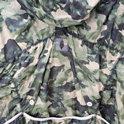 FP MOVEMENT FREE PEOPLE WOMEN'S LARGE CAMO READY SET GO WINDBREAKER JACKET GREEN