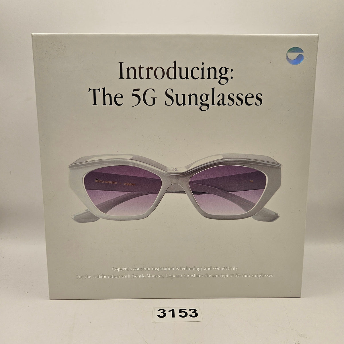 GENTLE MONSTER X COPPERNI 5G 01 WHITE SUNGLASSES 52-19-144 NIB