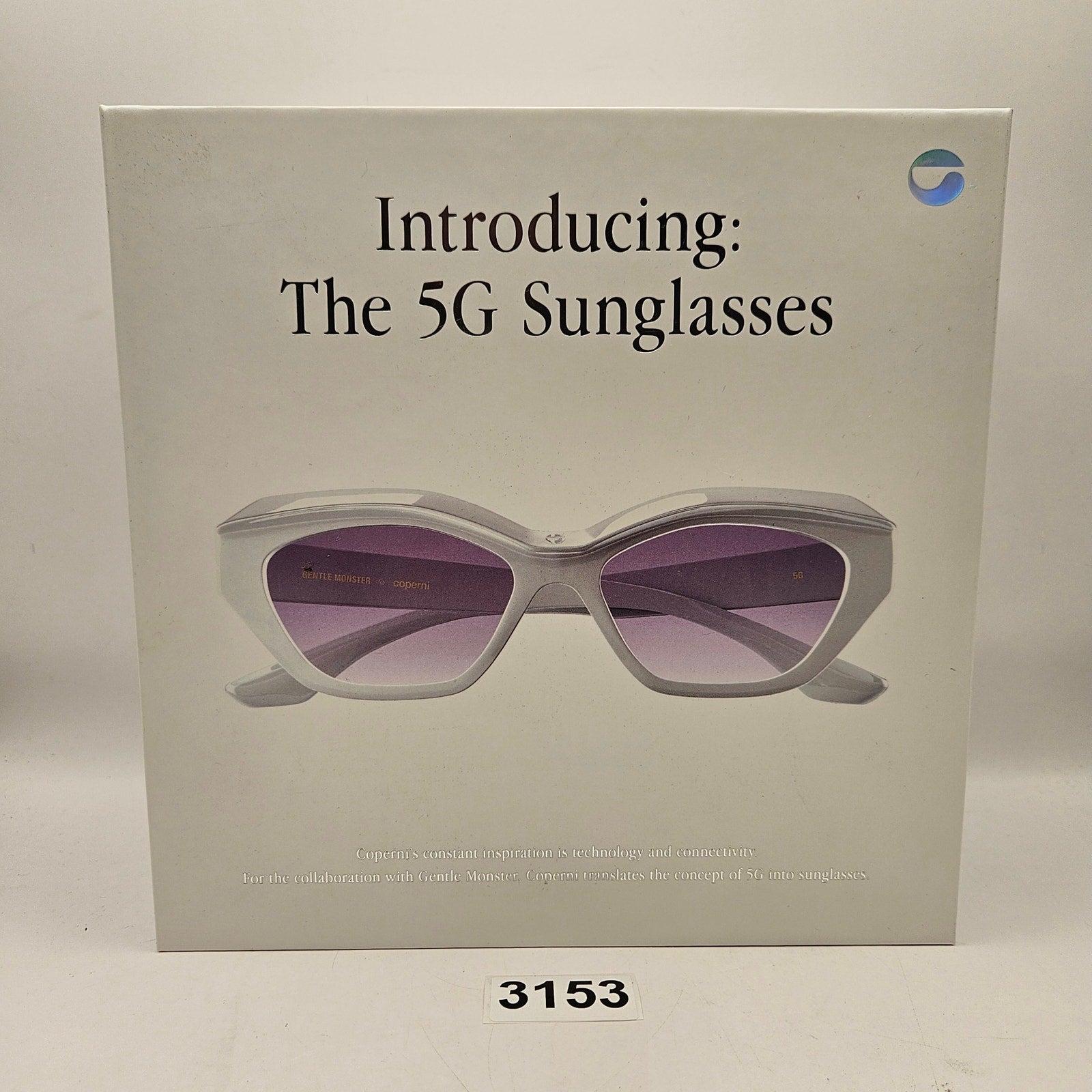 GENTLE MONSTER X COPPERNI 5G 01 WHITE SUNGLASSES 52-19-144 NIB